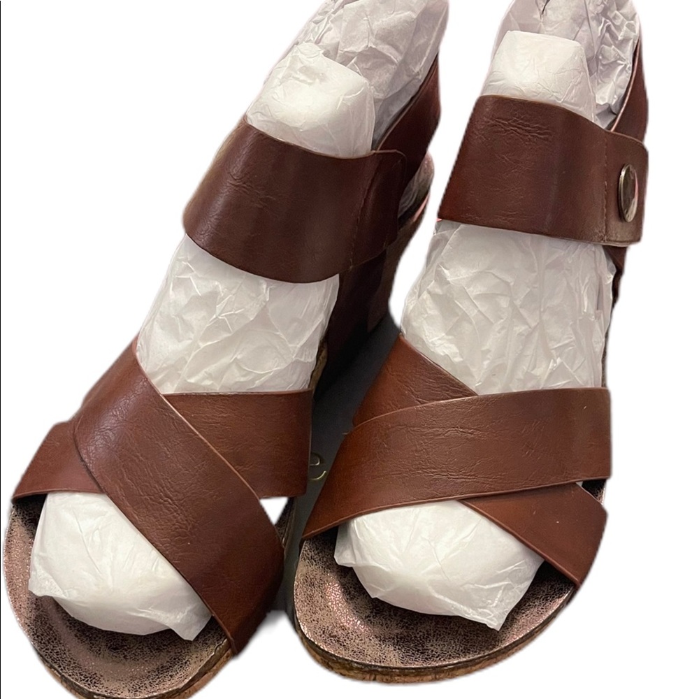 New in Box Pierre Dumas wedge sandle